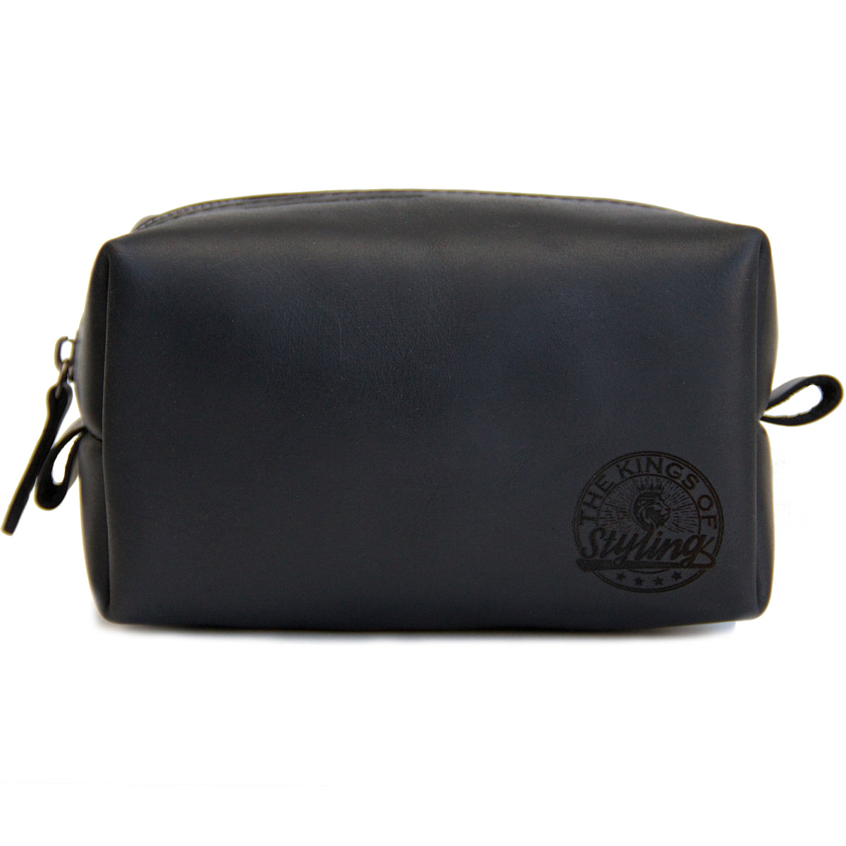 The Kings of Styling Small Black Leather Dopp Kit