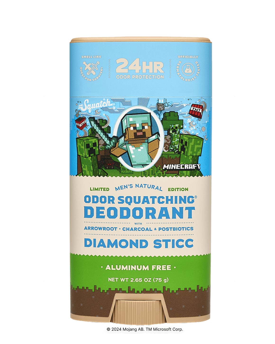 Dr. Squatch - Limited Edition Minecraft Diamond Stick Natural Deodorant