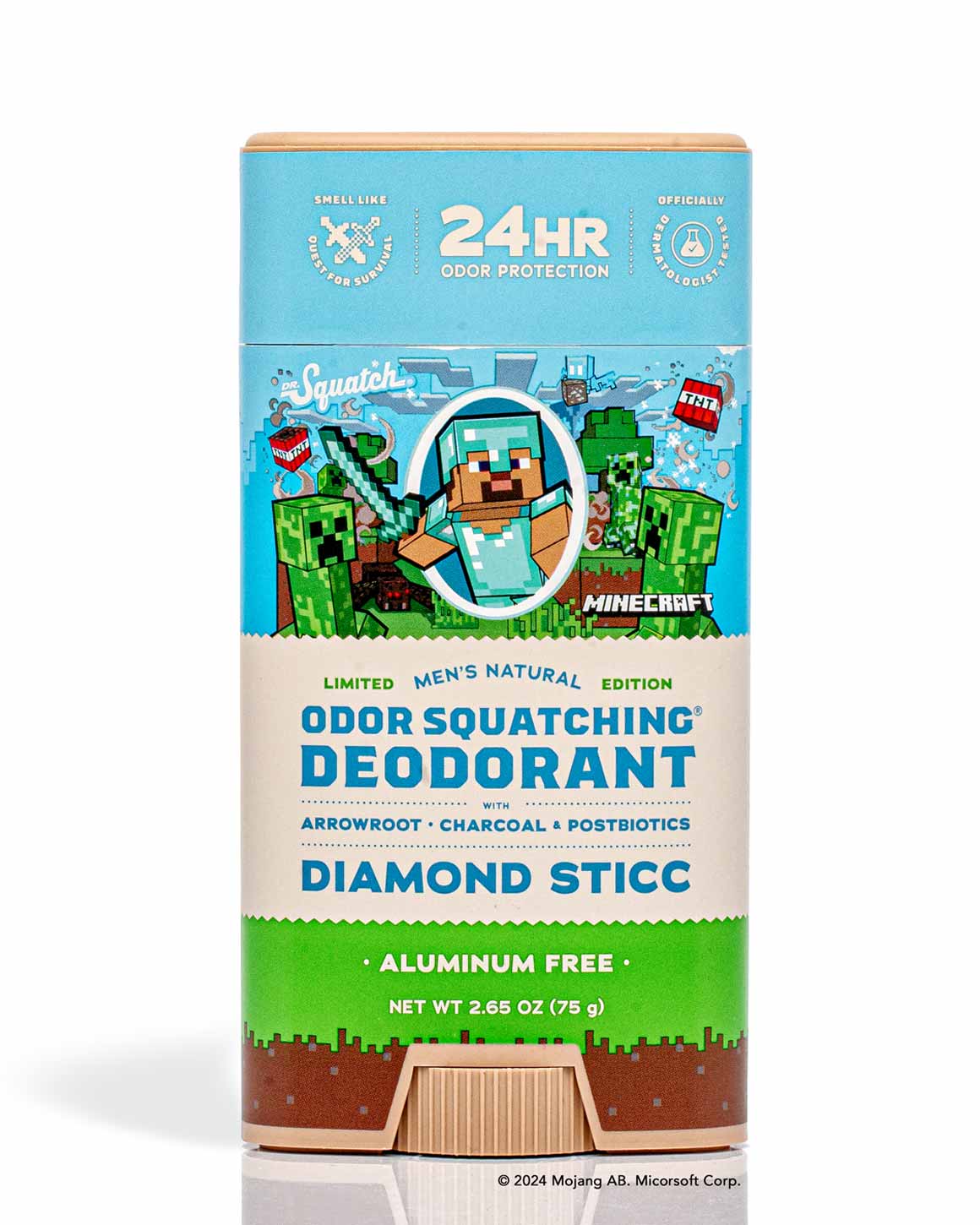 Dr. Squatch - Limited Edition Minecraft Diamond Stick Natural Deodorant