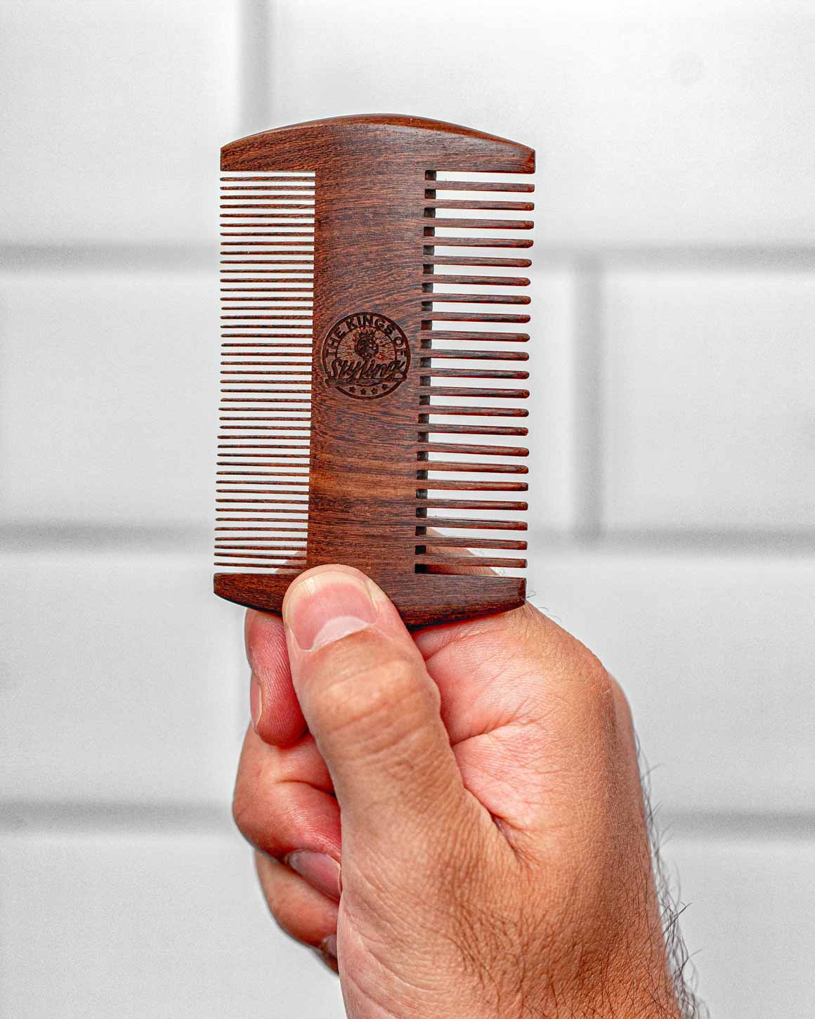 The Kings of Styling - Double Sided Sandalwood Beard Comb