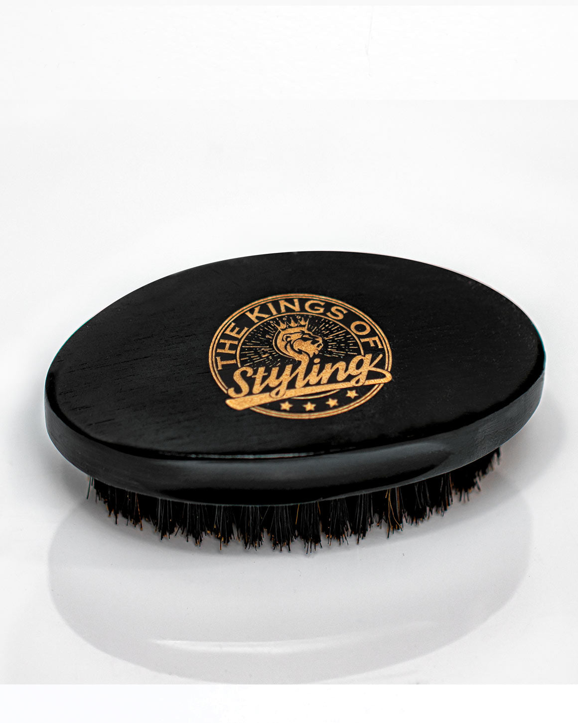 The Kings of Styling - Cepillo para Barba Ovalado Negro Pequeño