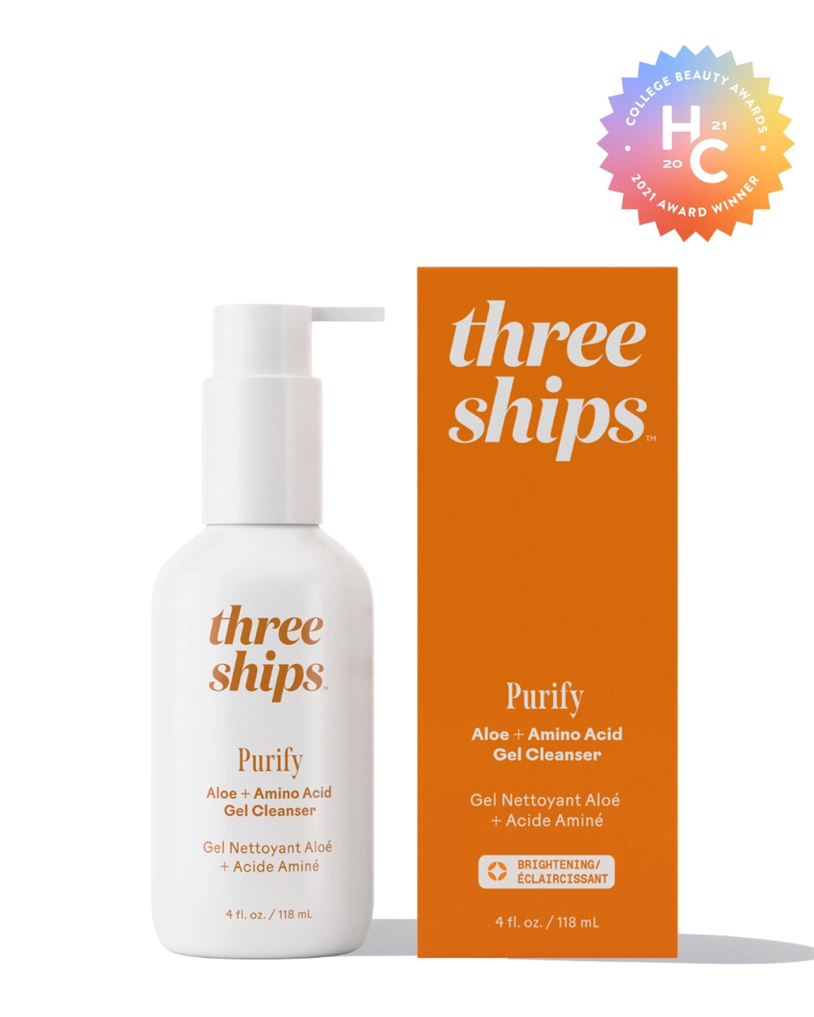 Three Ships - Purify Aloe + Amino Acid Gel Cleanser