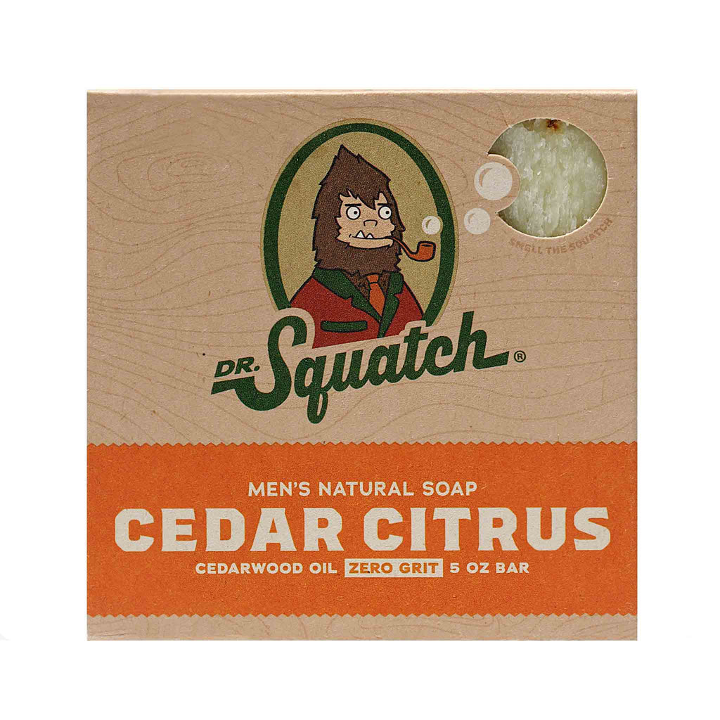 Dr. Squatch Bar Soap, Cedar Citrus – Blue Claw Co. Bags and Leather  Accessories For Men