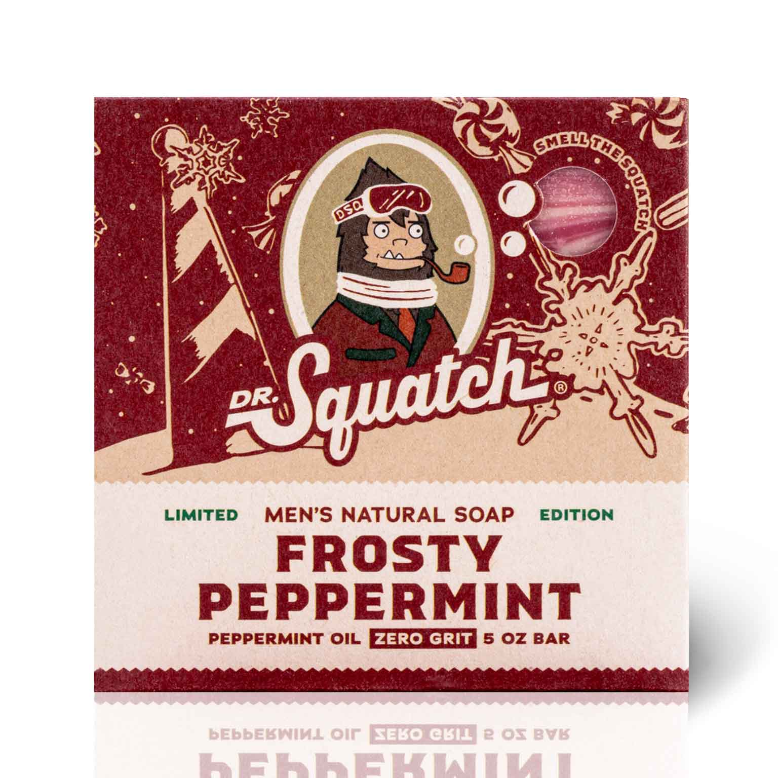 Dr. Squatch Limited Edition Frosty Peppermint 1 Bar Men's Natural Soap  Christmas