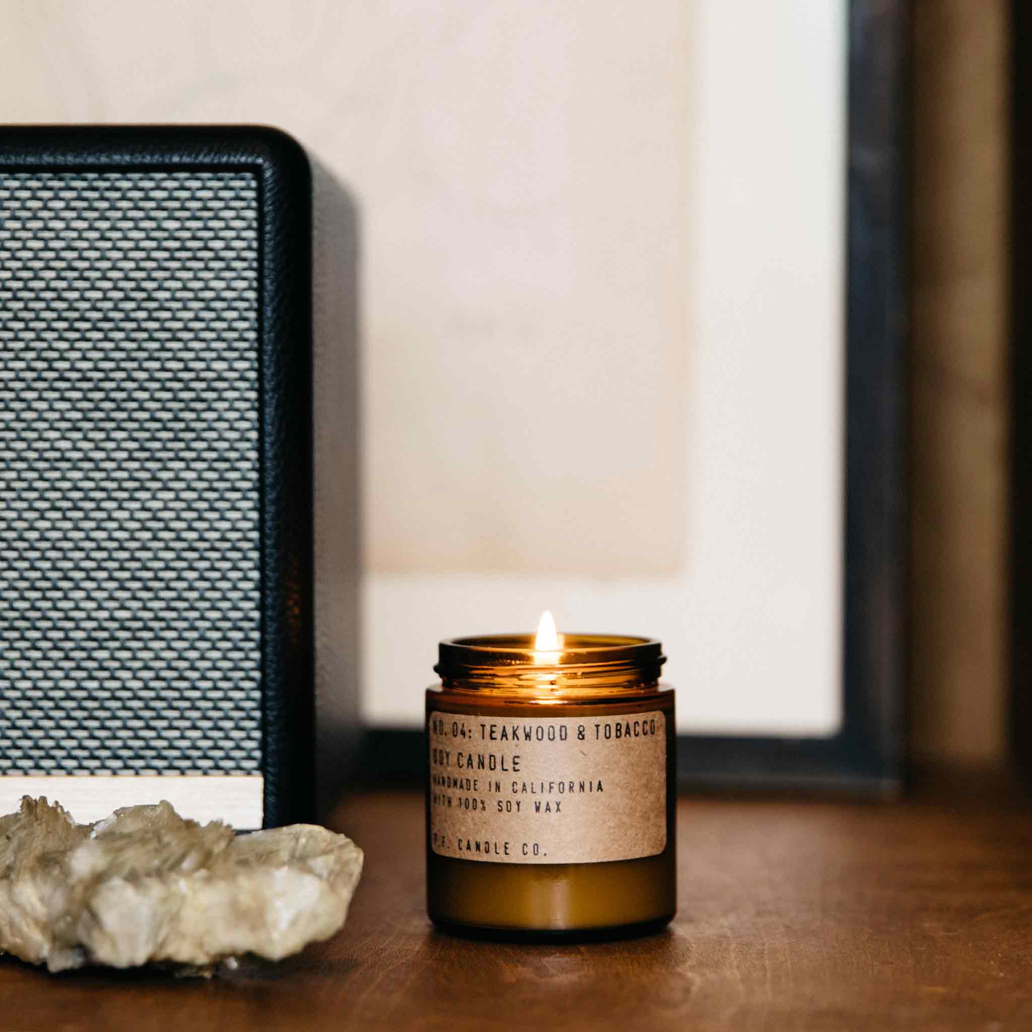 P. F. Candle Co. - Teakwood & Tobacco Mini Soy Candle