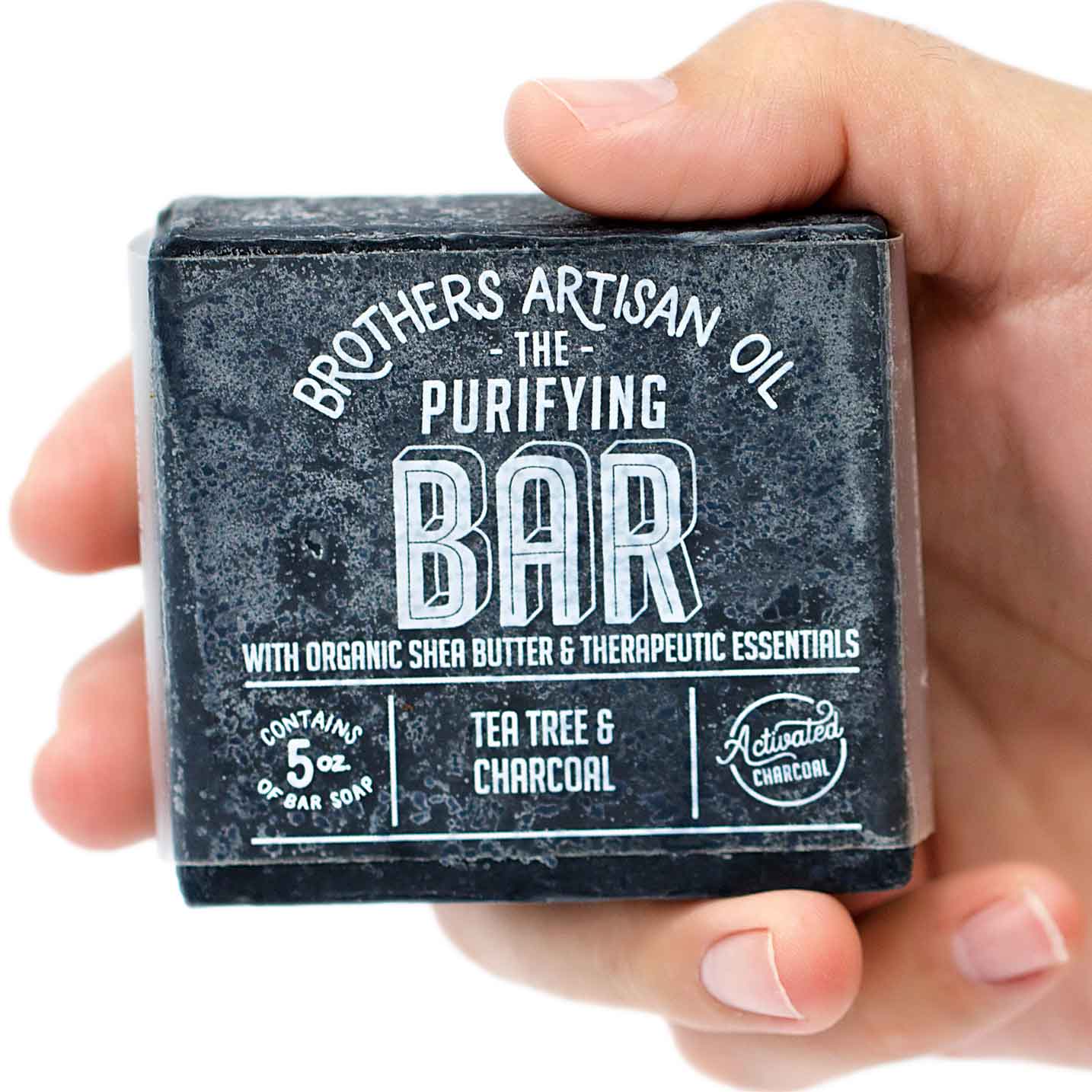 Brothers Artisan Oil - The Bar Soap: Árbol de té y carbón